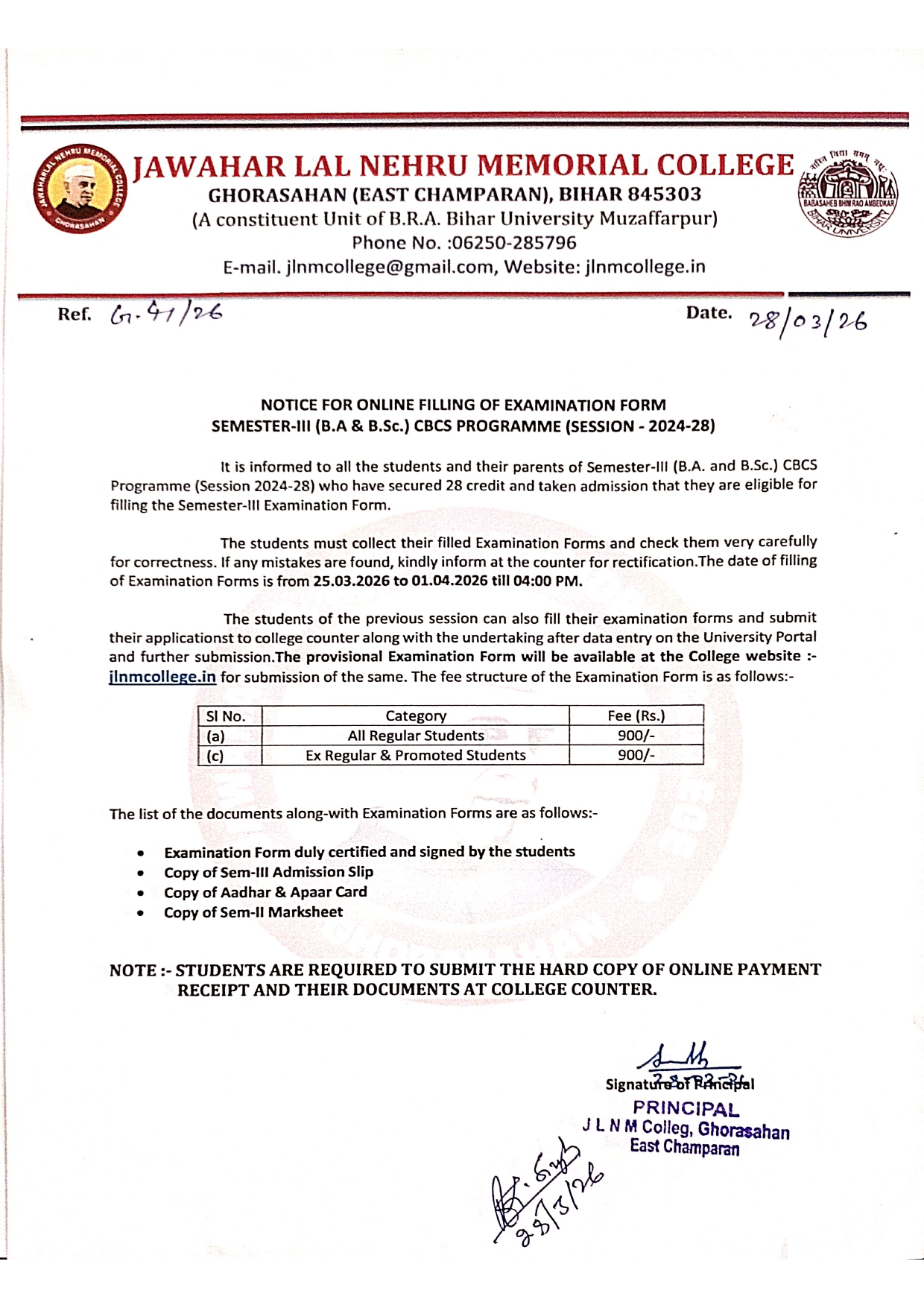 Examination Guidelines