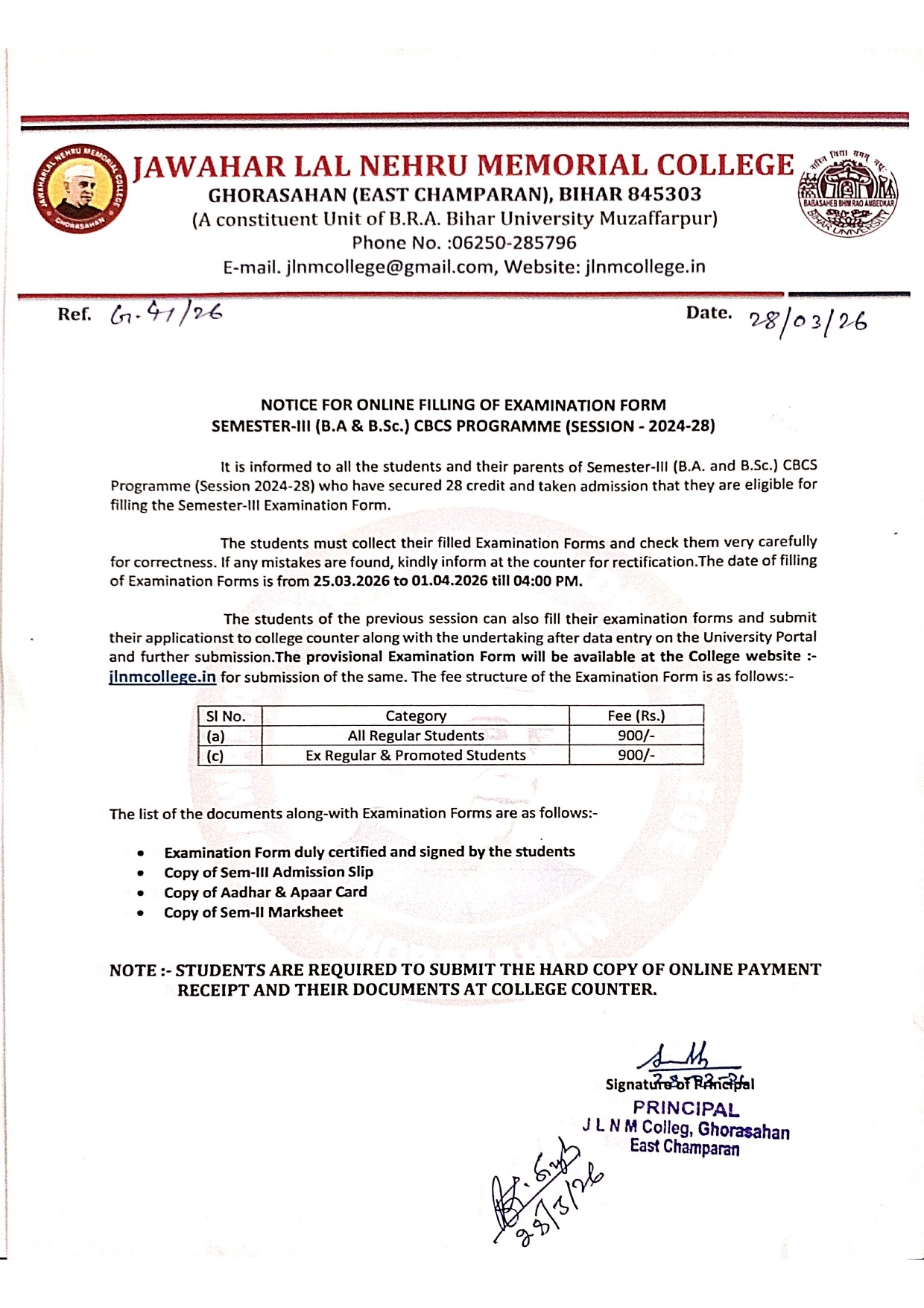 Examination Guidelines